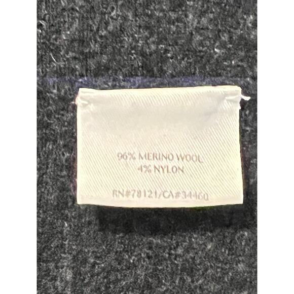 Eileen Fisher EUC Purple Merino Wool Jacket Blazer Button Front Raw Hem Size M - Picture 7 of 8